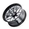 22" Cali Off-Road Invader 22x12 Gloss Black Milled Spokes 8x6.5 Wheel -51mm Rim