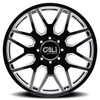 22" Cali Off-Road Invader Front Dually 22x8.25 Black Milled 8x200 Wheel 115mm