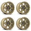 Set 4 17" Dirty Life Compound 17x9 Desert Sand 6x5.5 Wheels -12mm Lifted Rims