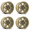 Set 4 17" Dirty Life Compound 17x9 Desert Sand 6x5.5 Wheels -12mm Lifted Rims