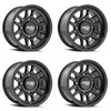 Set 4 15" Dirty Life Canyon Sport SXS 15x7 Matte Black 4x137 Wheels 13mm Rims