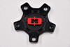 Vision 405 Korupt C405GBR-65V Black w/Red Wheel Center Cap Fit 5x4.5 5x5 & More