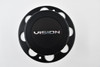 Vision Wheels Matte Black w/ Chrome Logo Wheel Center Cap Hub Cap C416L-8V 8.5" 8 Lug Tall,Deep