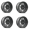 Set 4 20" Mayhem Compass 20x9 Matte Black 6x5.5 18mm For Chevy GMC Cadillac Rims