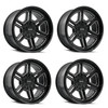 Set 4 20" Mayhem Hermosa 20x9 Black Milled 5x4.5 5x5 Wheels 18mm Truck Rims