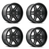 Set 4 20" Mayhem Hermosa 20x10 Matte Black 5x5 5x5.5 Wheels -25mm Lifted Rims