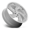 US Mag U134 Desperado 20x8 5x4.75 Silver Brushed Milled Left Wheel 20" 1mm Rim