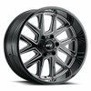 22" Voxx G-FX TM6 Gloss Black Milled Wheel 22x12 6x5.5 -44mm Rim