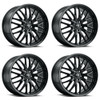Set 4 17" Voxx Masi Gloss Black Wheels 17x7.5 5x4.5 40mm Rims