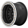 17" KMC KM235 Grenade Crawl Beadlock 17x8.5 5x5 Satin Black Wheel 0mm Truck Rim