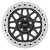 Set 4 17" KMC KM235 Grenade Crawl Beadlock 17x8.5 5x5 Satin Black Wheels 0mm Rims