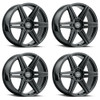 Set 4 20" Voxx Sotto Gloss Black Wheels 20x8.5 6x120 6x5.5 39mm Rims
