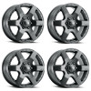 Set 4 17" Voxx G-FX MV1 Matte Black Wheels 17x8 6x130 60mm Rims