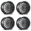 Set 4 Rotiform R142 Las-R 18x8.5 4x100 4x4.25 Matte Black Wheels 18" 35mm