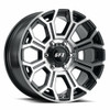 17" Voxx G-FX TR-19 Gloss Black Machined Face 17x8.5 6x5.5 0mm Truck Suv Wheel