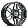 Set 4 17" Voxx G-FX TR-18 Gloss Black Milled Wheels 17x8.5 6x5.5 18mm Truck Rims