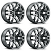 Set 4 20" Voxx Replica  RAPTR Gloss Black Wheels 20x9 6x135 25mm Rims