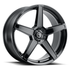 Set 4 18" Voxx MG5 Gloss Black Wheels 18x8 5x112 5x120 40mm Rims