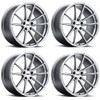 Set 4 TSW Bathurst 20x10.5 5x120 Silver W/ Mirror Cut Face Wheels 20" 25mm Rims