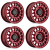 Set 4 Black Rhino Powersports Sandstorm Utv 15x7 4x156 Candy Red Wheels 15" 36mm