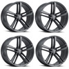 Set 4 OHM Lightning 20x10 5x4.5 Gloss Gunmetal Wheels 20" 40mm Rims