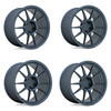 Set 4 TSW Imatra 18x8 5x4.5 Satin Dark Blue Wheels 18" 35mm Rims