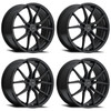 Set 4 18" Advanti Racing 80B Hybris  18x8 Matte Black Wheels 5x108 Rims +45mm