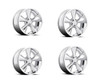 Set 4 17" Boyd Coddington BC1P Junkyard Dog 17x7 5x4.5 00mm High Polished Rims