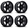 Set 4 Fuel D766 Rush 18x9 6x120 Satin Black Wheels 18" 20mm Rims