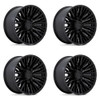 Set 4 Fuel D847 Rebar 20x10 8x6.5 Blackout Wheels 20" -18mm Rims