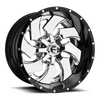 22" Fuel 2PC D240 Cleaver 22x10 6x135 6x5.5 Chrome Plated Black Wheel -13mm Rim