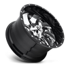 22" Fuel 2PC D240 Cleaver 22x10 6x135 6x5.5 Chrome Plated Black Wheel -13mm Rim