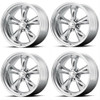 4 15" American Racing VN505 Torq Thrust 2 15x7 15x8 Polish 5x4.5 For Ford/Mopar