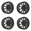 Set 4 Performance Replicas PR210 26x10 6x5.5 Gloss Black Wheels 26" 30mm Rims