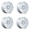 Set 4 Performance Replicas PR211 24x10 6x5.5 Silver Machine Face Wheels 24" 31mm