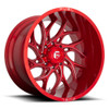 Set 4 Fuel D742 Runner 20x10 8x180 Candy Red Milled Wheels 20" -18mm Rims