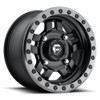 Set 4 14" Fuel UTV D557 Anza 14x7 4x110 Matte Black Gunmetal Ring Wheels 13mm