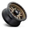 Set 4 14" Fuel UTV D583 Anza 14x7 4x156 13mm Bronze Black Bead Ring Offroad Rims