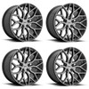 Set 4 Niche M262 Mazzanti 20x9 5x112 Black Brushed Face Wheels 20" 27mm