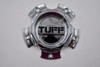 TUFF A.T. Wheels Chrome w/ Black Logo Wheel Center Cap Hub Cap CCTFFB5127C 5.125" 5 Lug