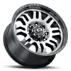 Set 4 18" Vision 409 Inferno Gloss Black Machined 6x5.5 Wheels 0mm For Chevy GMC