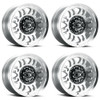 Set 4 17" Vision 409 Inferno Milled Machine 6x5.5 Wheels 12mm Rims For Chevy GMC