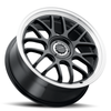 17" Vision 478 Alpine Gloss Black Brushed Lip 5x112 5x120 Wheel 38mm Rim