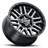 18" Vision Off Road 348 Nexus Gloss Black Machined Face 6x5.5 Wheel 0mm Rim