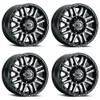 Set 4 16" Vision Off Road 348 Nexus Gloss Black Machined 8x170 Wheels 0mm Rims