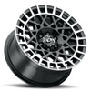 18" Vision 349 Savage Gloss Black Machined Lip 5x4.5 Wheel 40mm Rim
