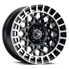 Set 4 17" Vision 349 Savage Gloss Black Machined Lip 5x4.25 Wheels 40mm Rims