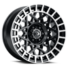 Set 4 17" Vision 349 Savage Gloss Black Machined Lip 5x100 Wheels 40mm Rims