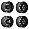 Set 4 Moto Metal MO809 Stinger 22x10 8x6.5 Gloss Black Wheels 22" -18mm Rims
