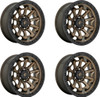 Set 4 18" Fuel D696 Covert 18x9 8x170 1mm Wheels Bronze Black Bead Ring Rims